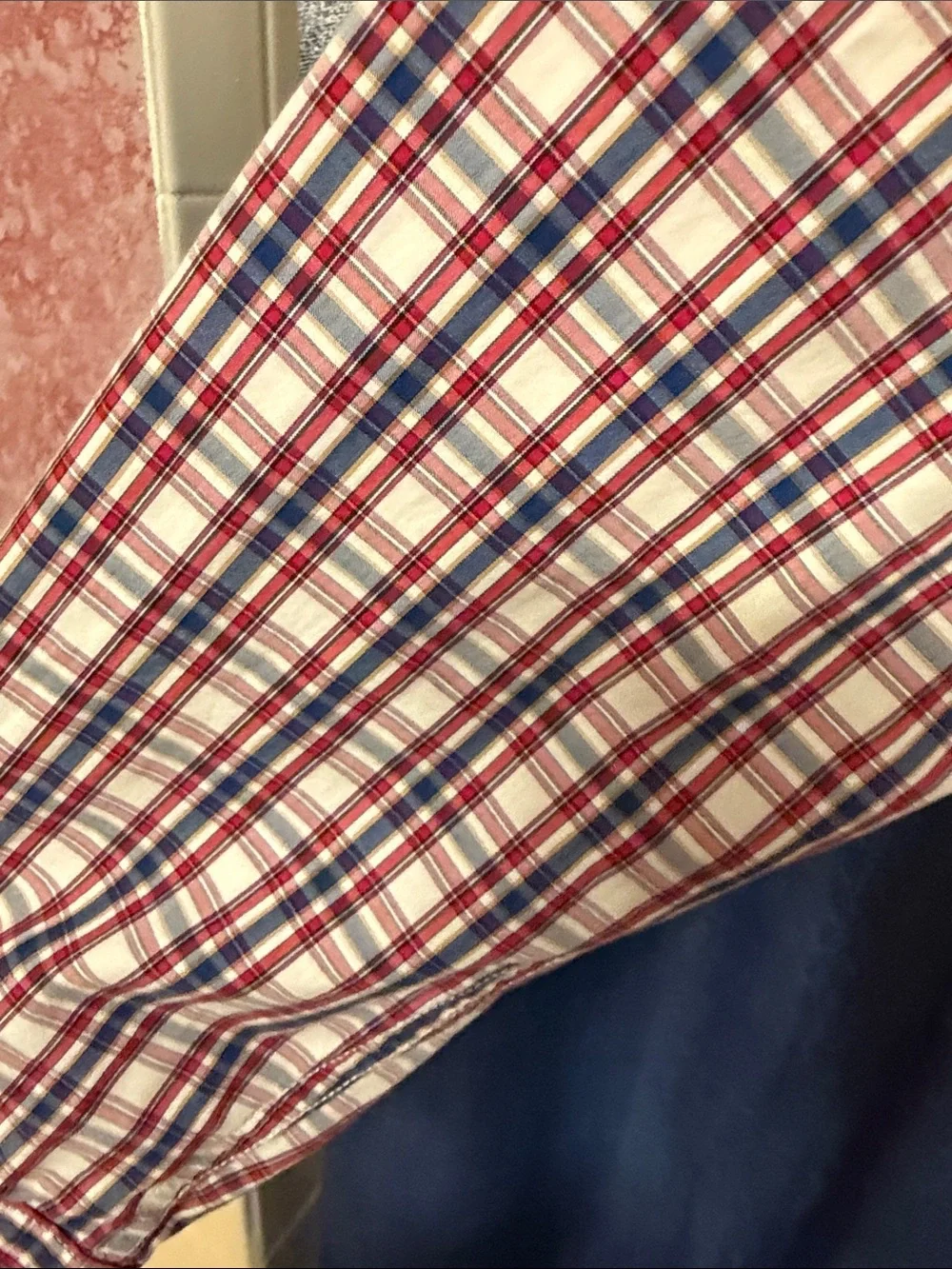 Banana Republic Men’s Red and Blue Plaid Button-Down Shirt